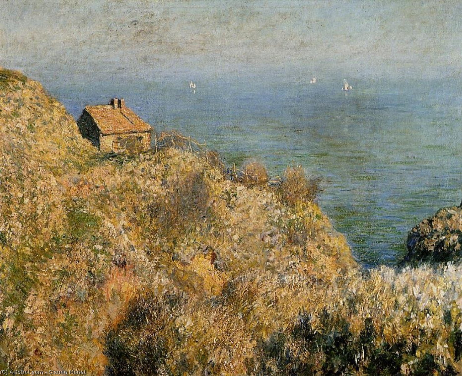 Wikioo.org - The Encyclopedia of Fine Arts - Painting, Artwork by Claude Monet - The Fisherman's House at Varengeville