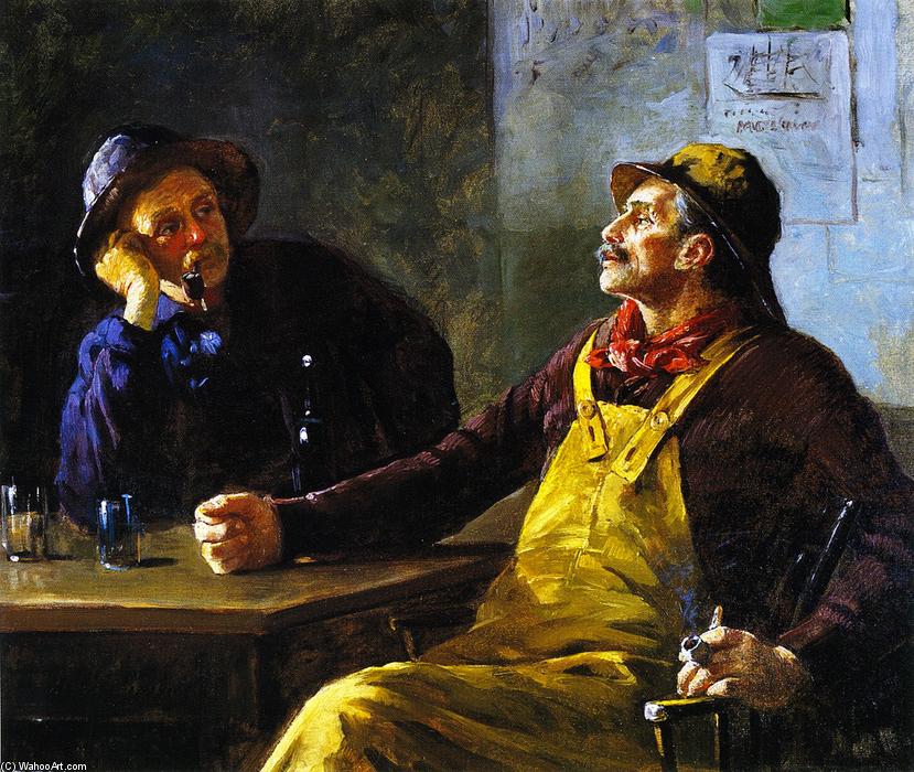WikiOO.org - Enciclopédia das Belas Artes - Pintura, Arte por Abbott Fuller Graves - Fishermen in Conversation