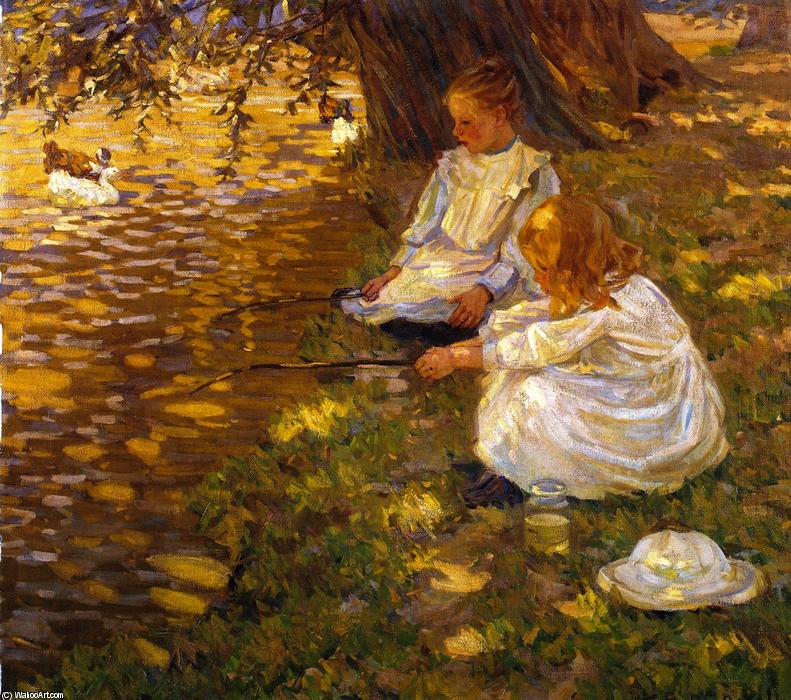 Wikioo.org - The Encyclopedia of Fine Arts - Painting, Artwork by Helen Galloway Mcnicoll - Fishing
