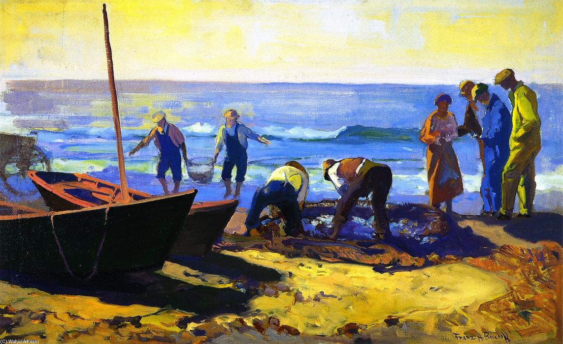 WikiOO.org - Енциклопедія образотворчого мистецтва - Живопис, Картини
 Franz Bischoff - Fishing at Laguna
