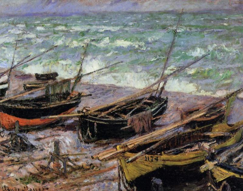 Wikioo.org – L'Enciclopedia delle Belle Arti - Pittura, Opere di Claude Monet - barche da pesca