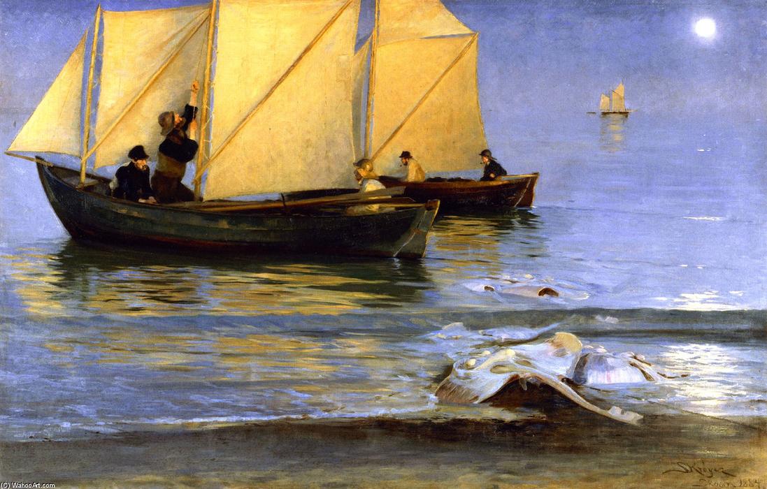Wikioo.org - The Encyclopedia of Fine Arts - Painting, Artwork by Peder Severin Kroyer - Fishing Boats