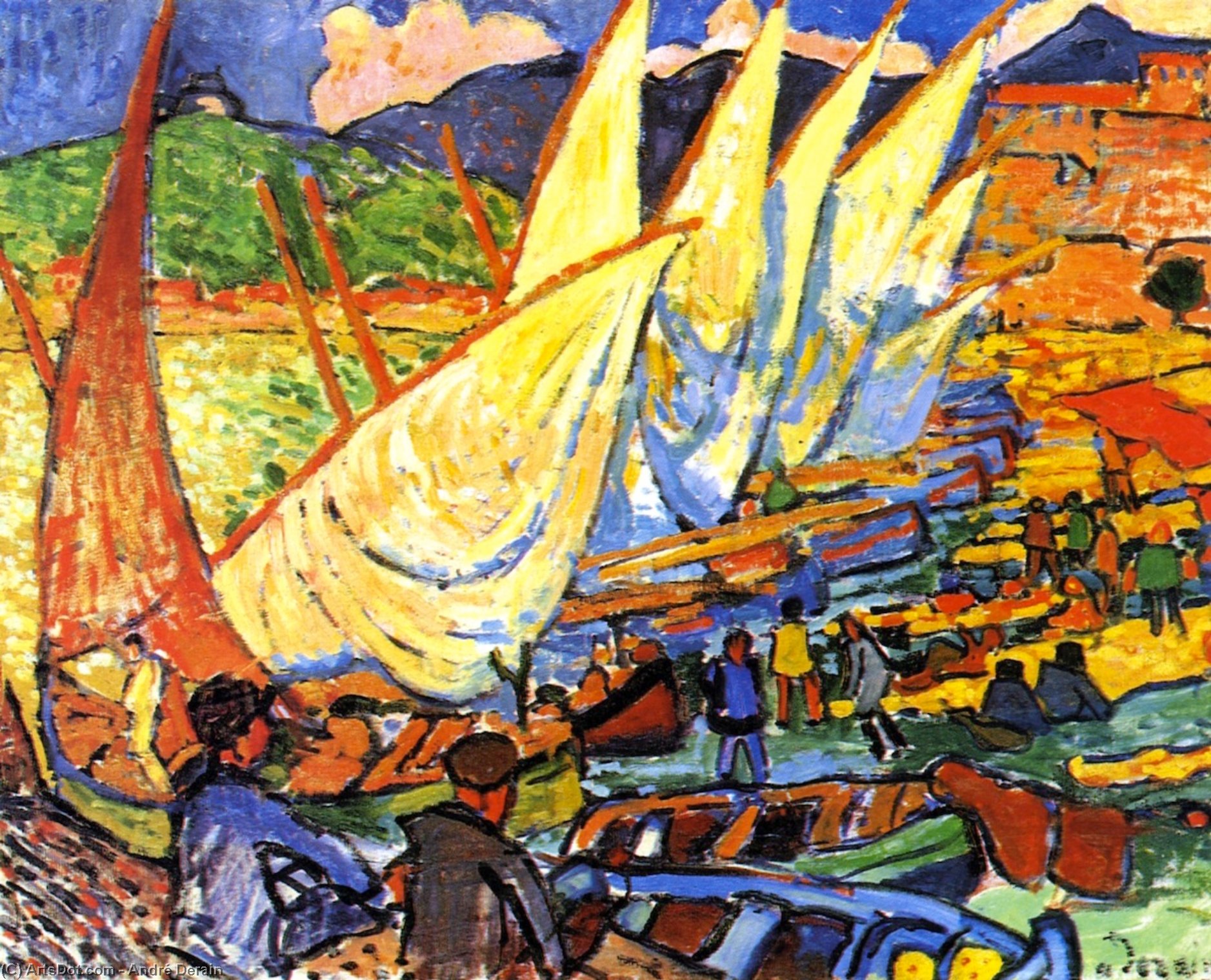 Wikioo.org – L'Enciclopedia delle Belle Arti - Pittura, Opere di André Derain - pescare barche , Colioure