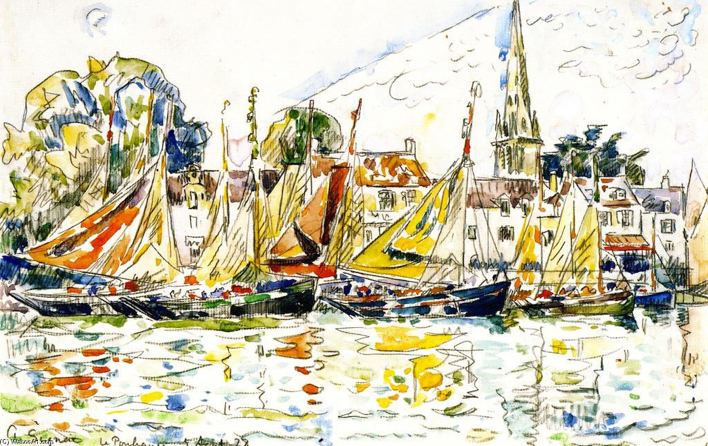 Wikioo.org - The Encyclopedia of Fine Arts - Painting, Artwork by Paul Signac - Fishing Boats, Le Pouleguen