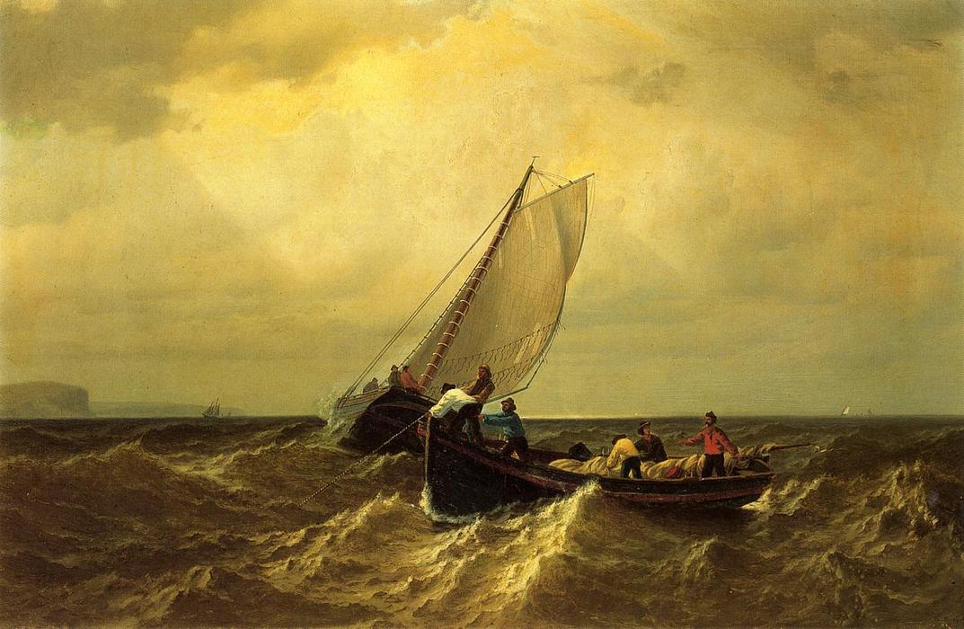 Wikioo.org - Bách khoa toàn thư về mỹ thuật - Vẽ tranh, Tác phẩm nghệ thuật William Bradford - Fishing Boats on the Bay of Fundy
