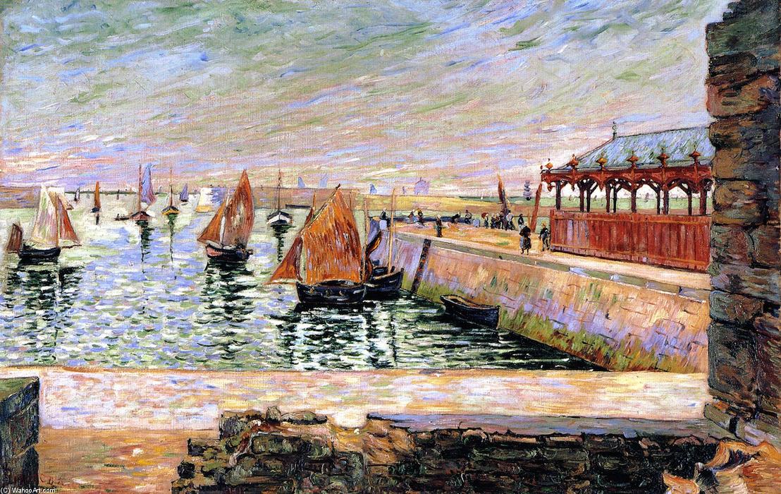 Wikioo.org - The Encyclopedia of Fine Arts - Painting, Artwork by Paul Signac - The Fish Market, Port-en-Bessin