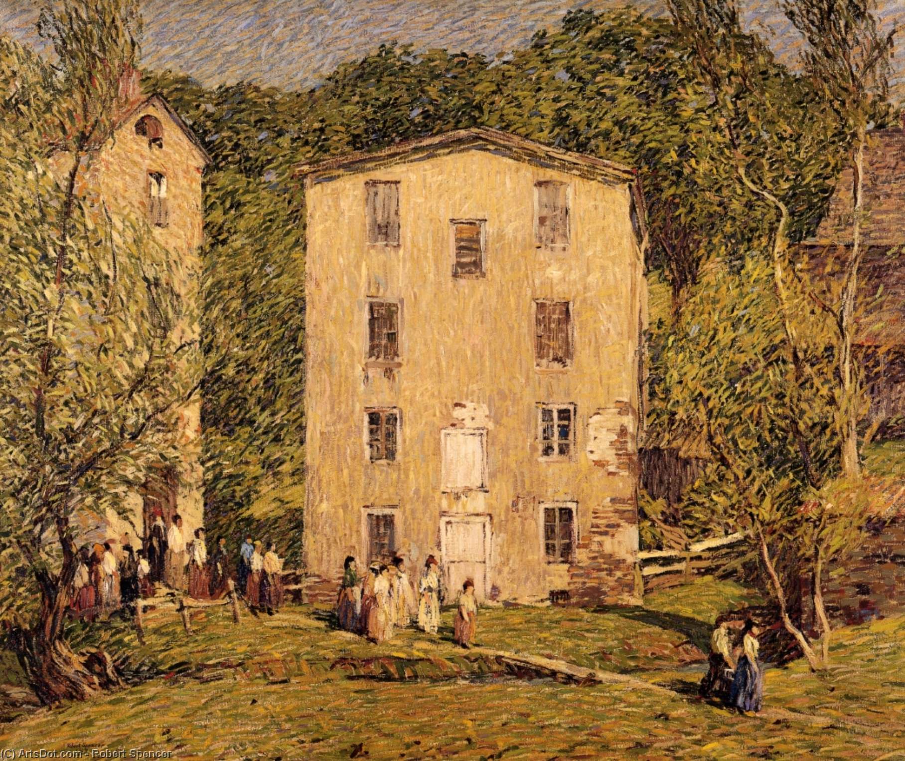 Wikioo.org - The Encyclopedia of Fine Arts - Painting, Artwork by Robert Spencer - Five O'Clock, June