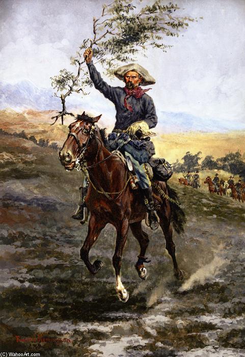 WikiOO.org - Енциклопедия за изящни изкуства - Живопис, Произведения на изкуството Frederic Remington - The Flag of Truce in the Indian War