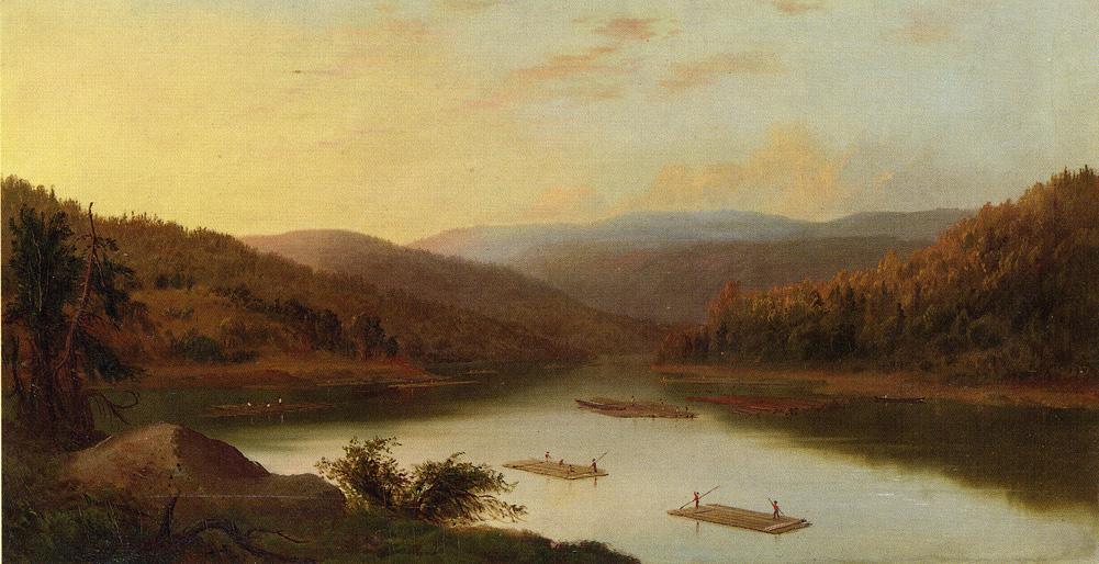 Wikioo.org – L'Encyclopédie des Beaux Arts - Peinture, Oeuvre de Robert Scott Duncanson - Flatboat Hommes