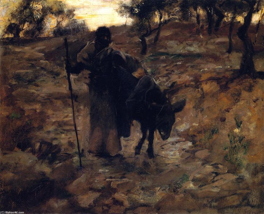 Wikioo.org – La Enciclopedia de las Bellas Artes - Pintura, Obras de arte de John Singer Sargent - La huida a Egipto