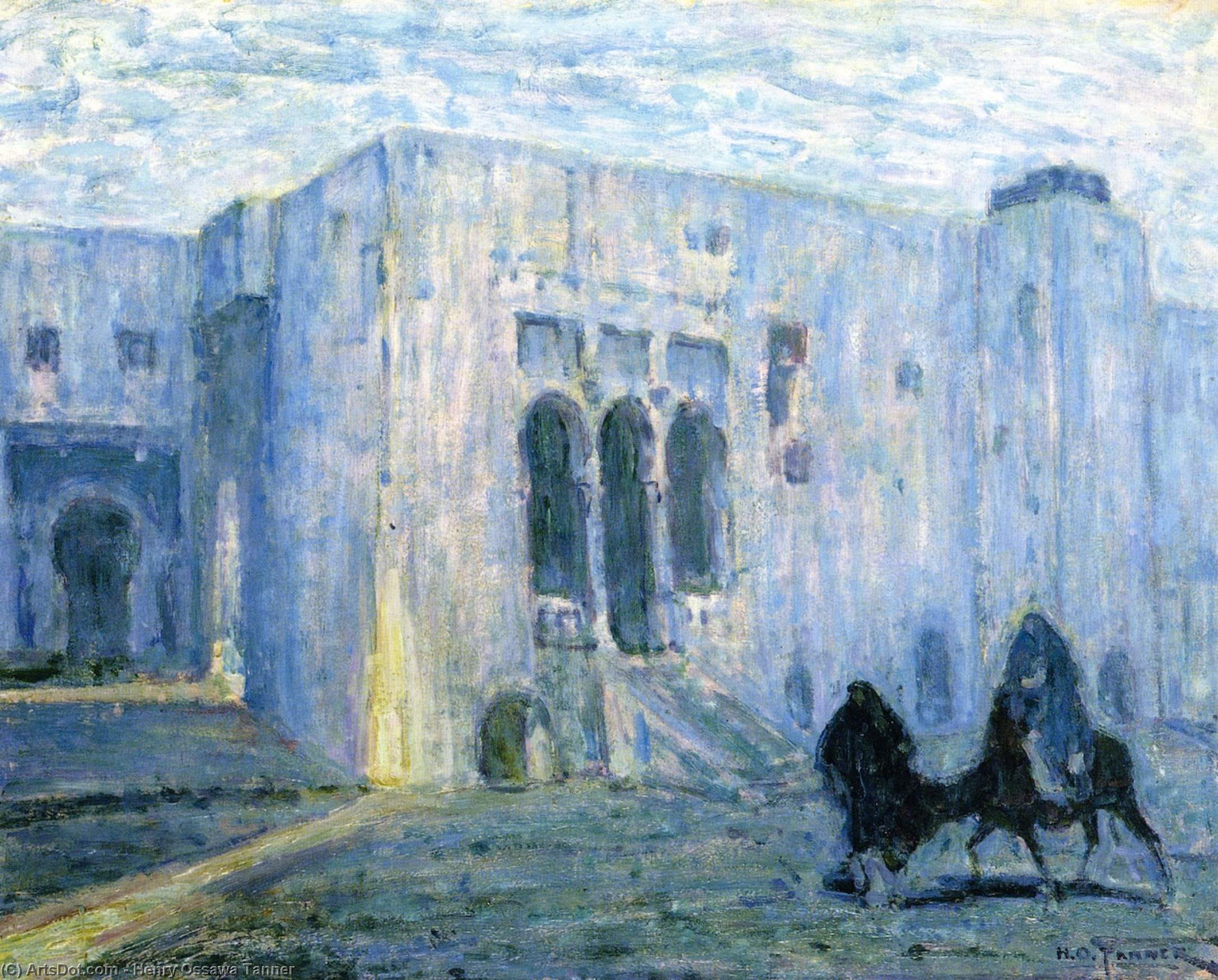 WikiOO.org - Encyclopedia of Fine Arts - Maalaus, taideteos Henry Ossawa Tanner - Flight into Egypt: Palais de Justice, Tangier