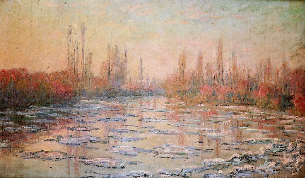 WikiOO.org - Encyclopedia of Fine Arts - Schilderen, Artwork Claude Monet - Floating Ice