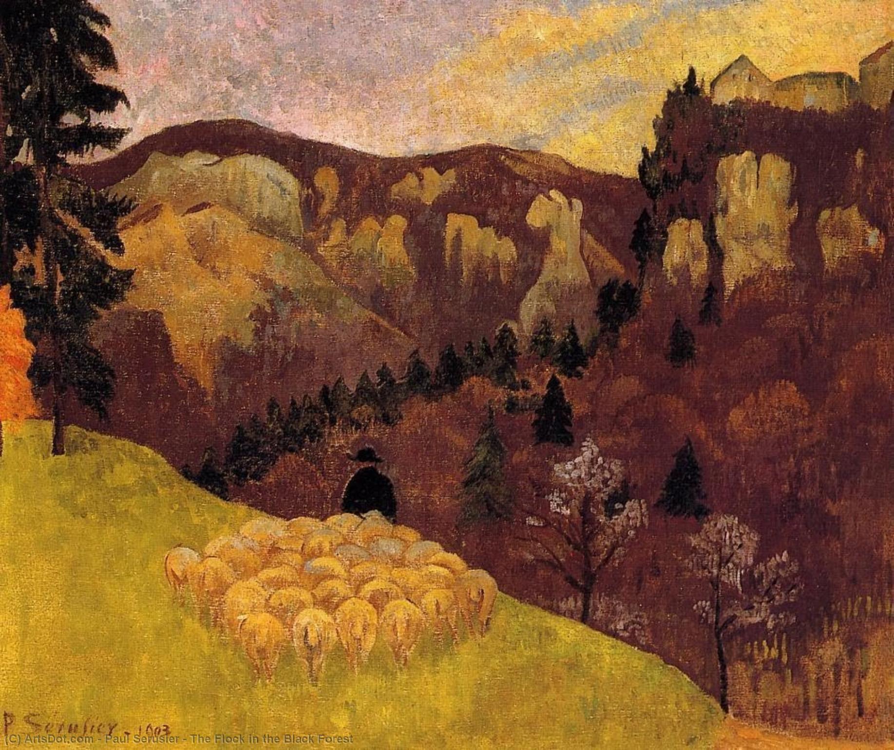 WikiOO.org - Encyclopedia of Fine Arts - Malba, Artwork Paul Serusier - The Flock in the Black Forest