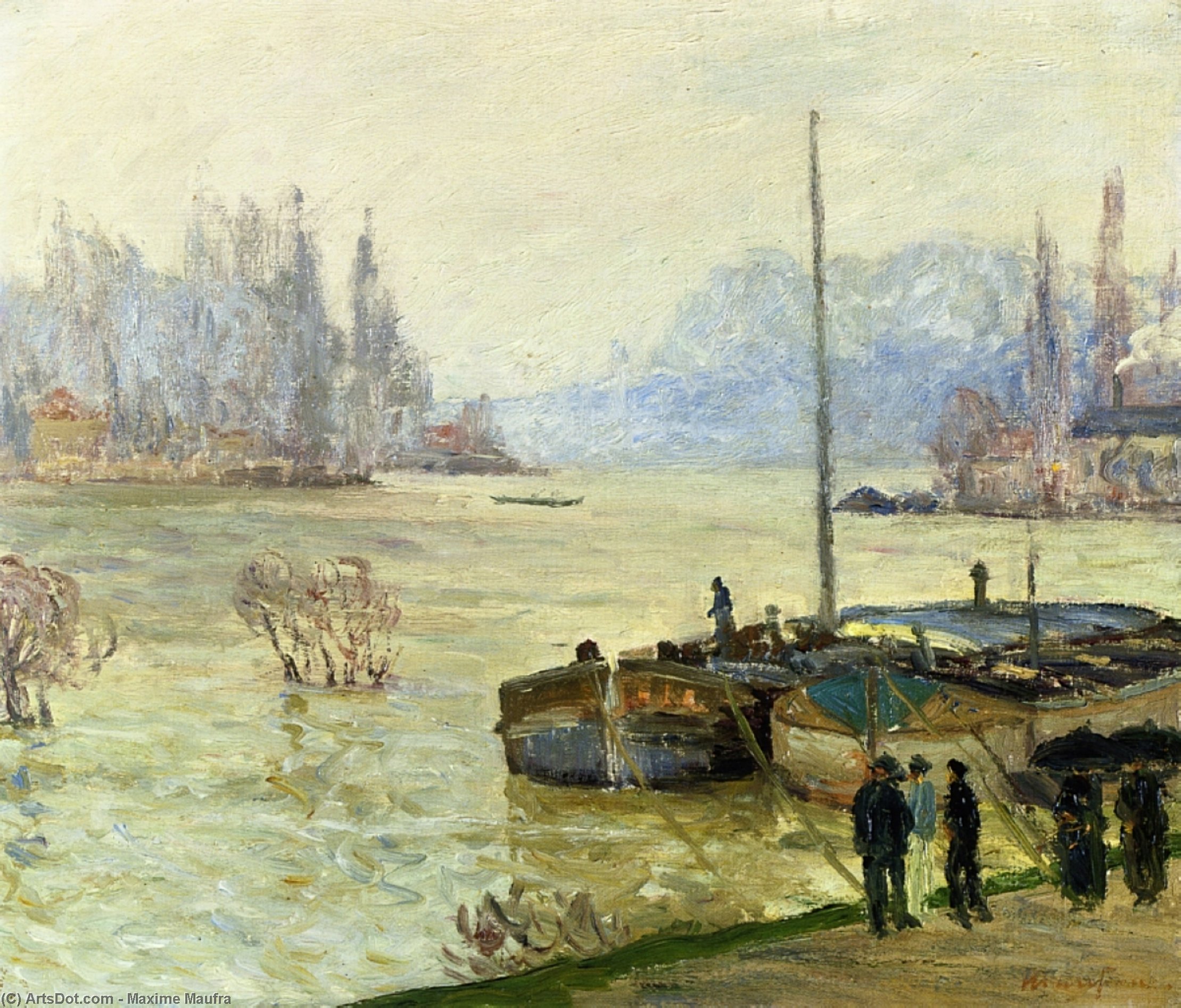 Wikioo.org - The Encyclopedia of Fine Arts - Painting, Artwork by Maxime Emile Louis Maufra - Flood (Joinville-le-Pont)