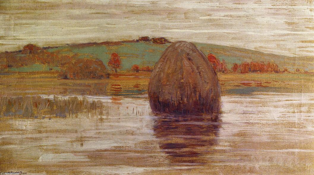 Wikioo.org - The Encyclopedia of Fine Arts - Painting, Artwork by Arthur Wesley Dow - Flood Tide, Ipswich Marshes, Massachusetts