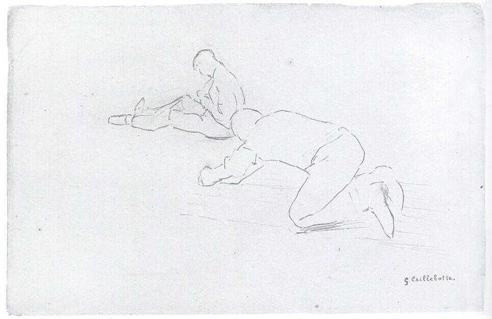 Wikioo.org - สารานุกรมวิจิตรศิลป์ - จิตรกรรม Gustave Caillebotte - The Floor Scrapers (study)