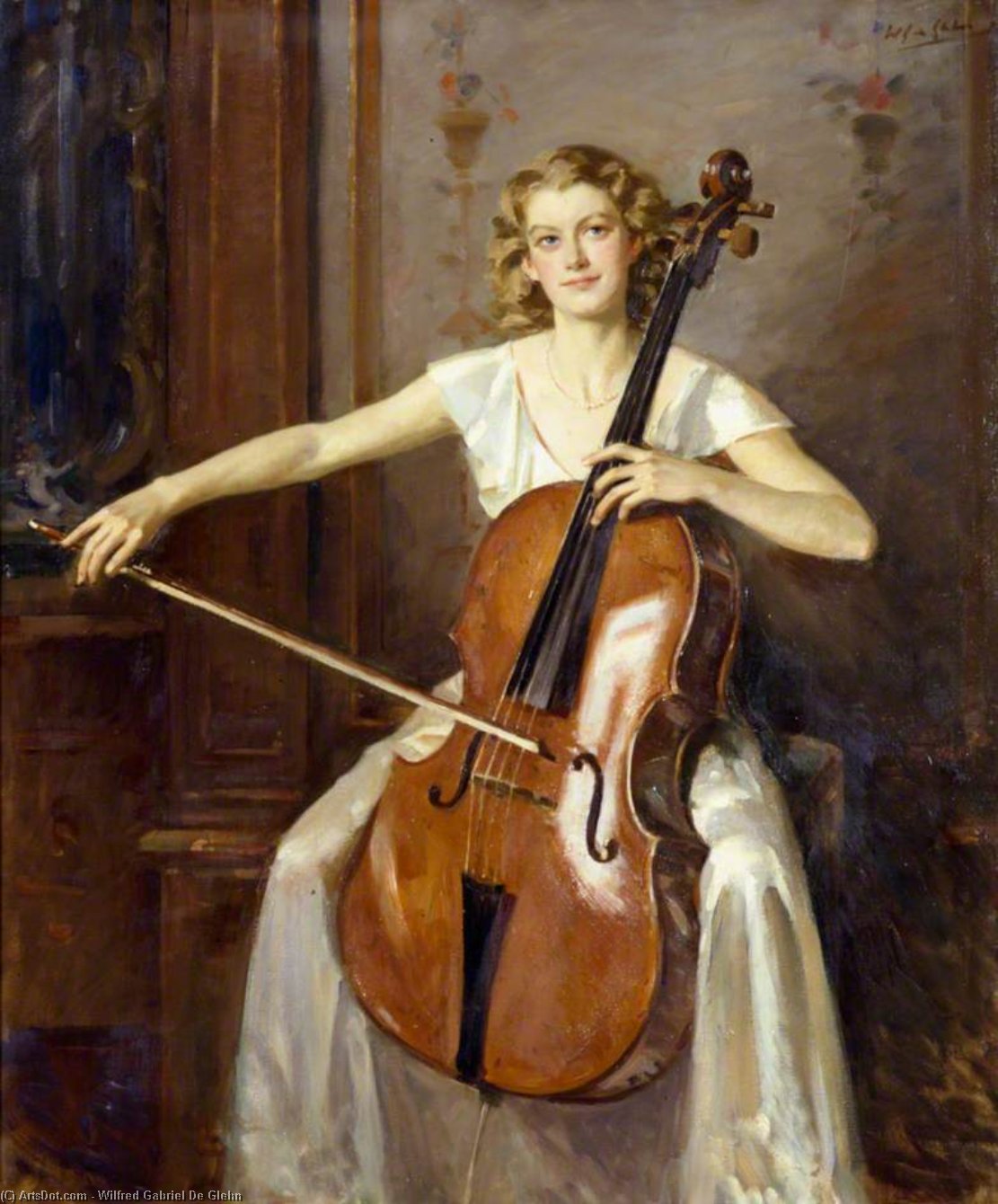Wikioo.org - The Encyclopedia of Fine Arts - Painting, Artwork by Wilfred Gabriel De Glehn - Florence Hooton