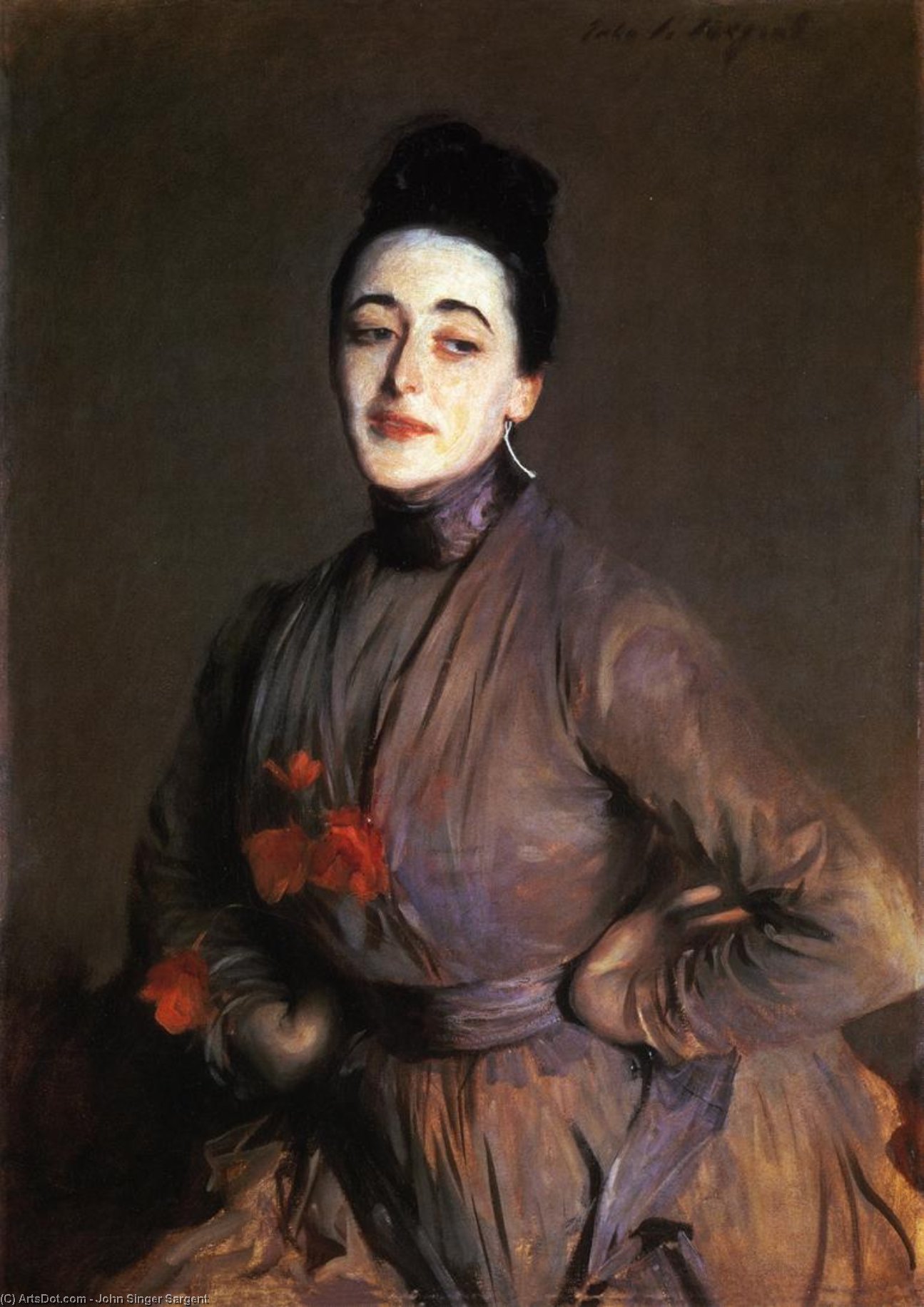 Wikioo.org - The Encyclopedia of Fine Arts - Painting, Artwork by John Singer Sargent - Flora Priestley