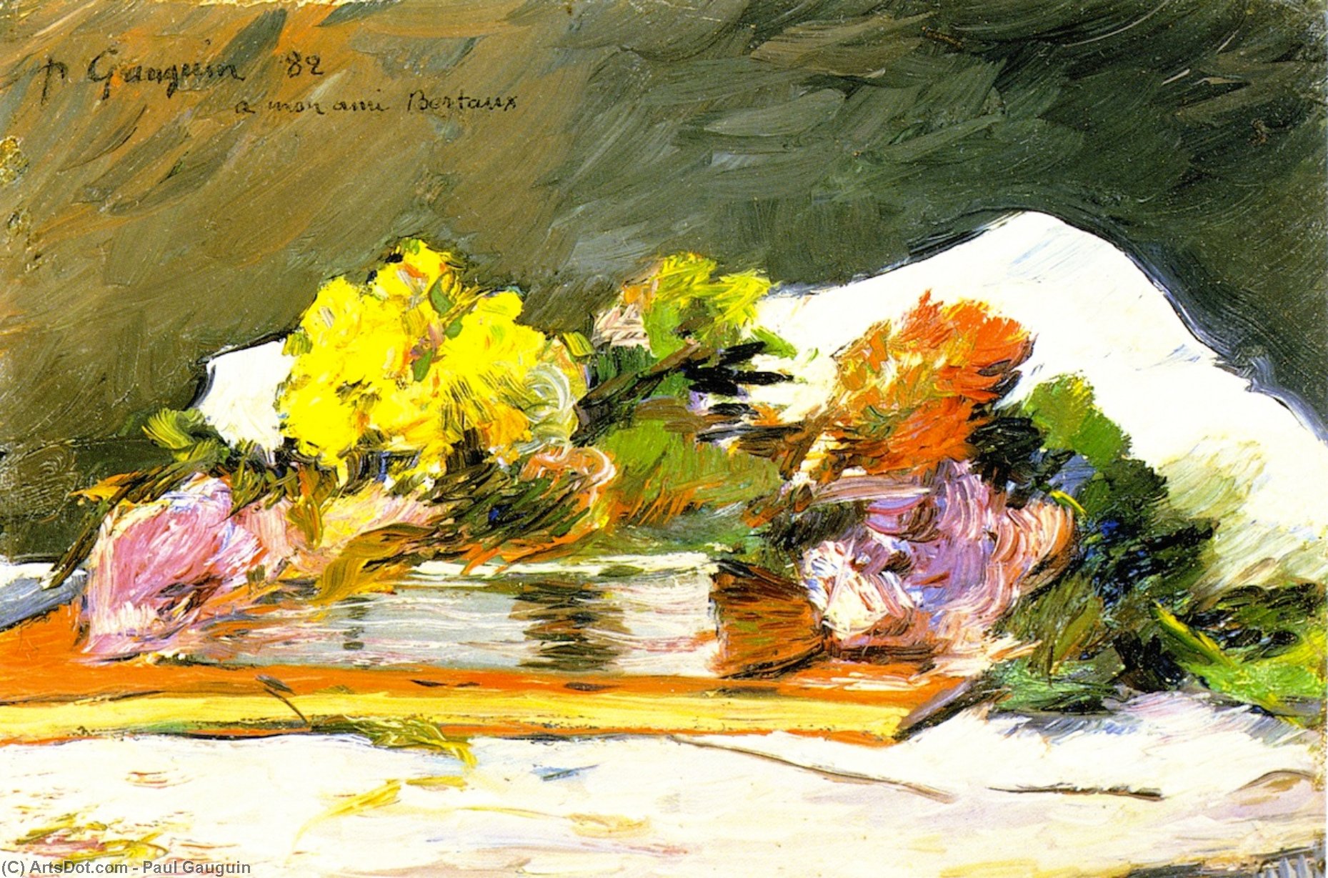 WikiOO.org - Енциклопедия за изящни изкуства - Живопис, Произведения на изкуството Paul Gauguin - Flowers and Books