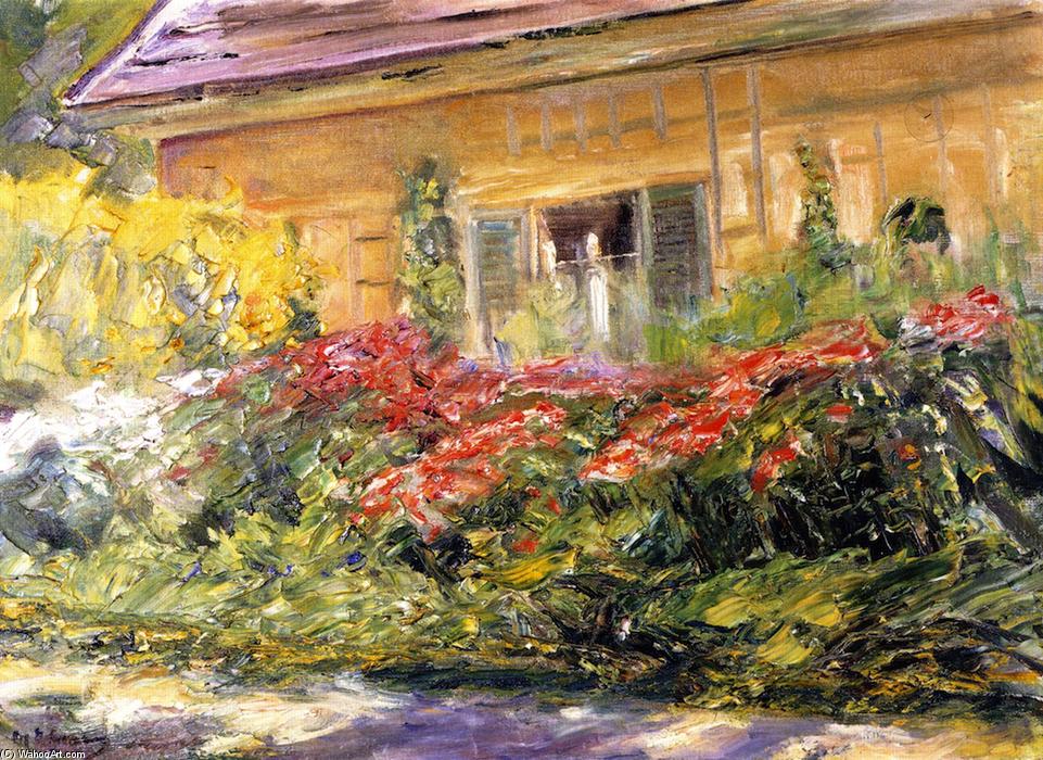 Wikioo.org - The Encyclopedia of Fine Arts - Painting, Artwork by Max Liebermann - Flowers at the Gardener's House toward the North