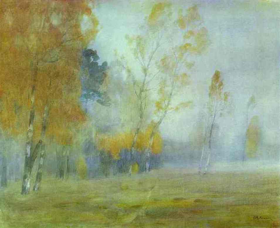 Wikioo.org - The Encyclopedia of Fine Arts - Painting, Artwork by Isaak Ilyich Levitan - Fog. Autumn