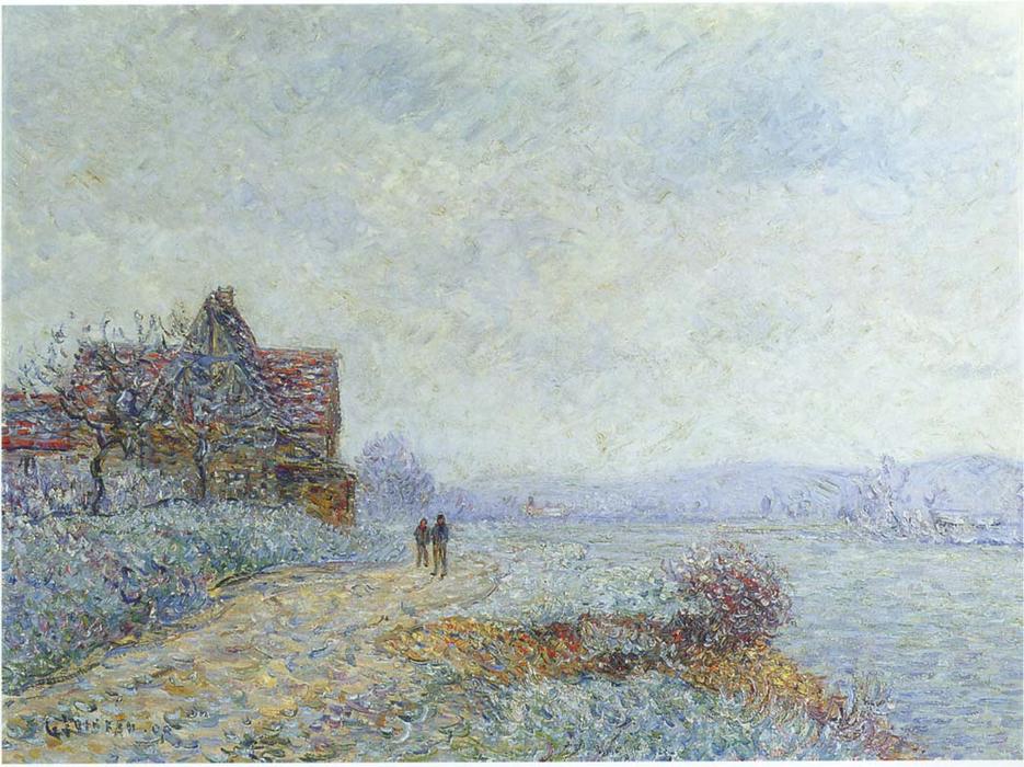 Wikioo.org - สารานุกรมวิจิตรศิลป์ - จิตรกรรม Gustave Loiseau - Fog by the Seine