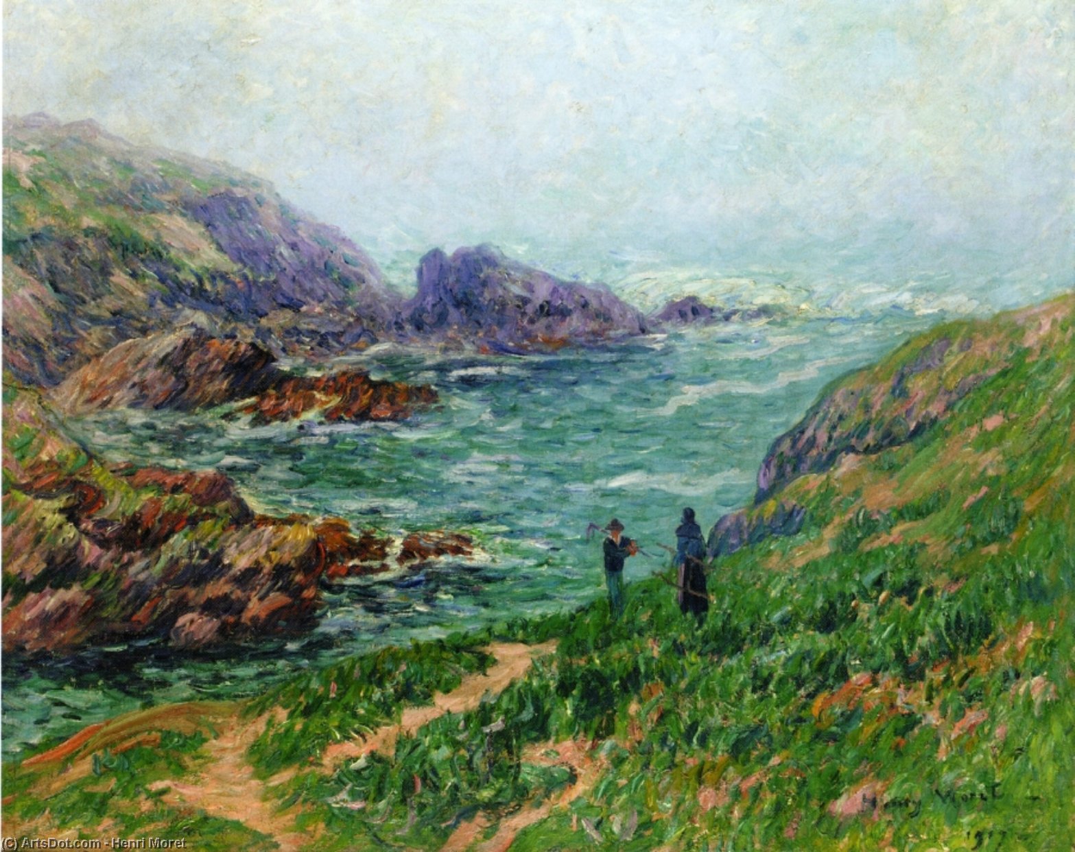 Wikioo.org - The Encyclopedia of Fine Arts - Painting, Artwork by Henri Moret - Foggy Weather, Brittany