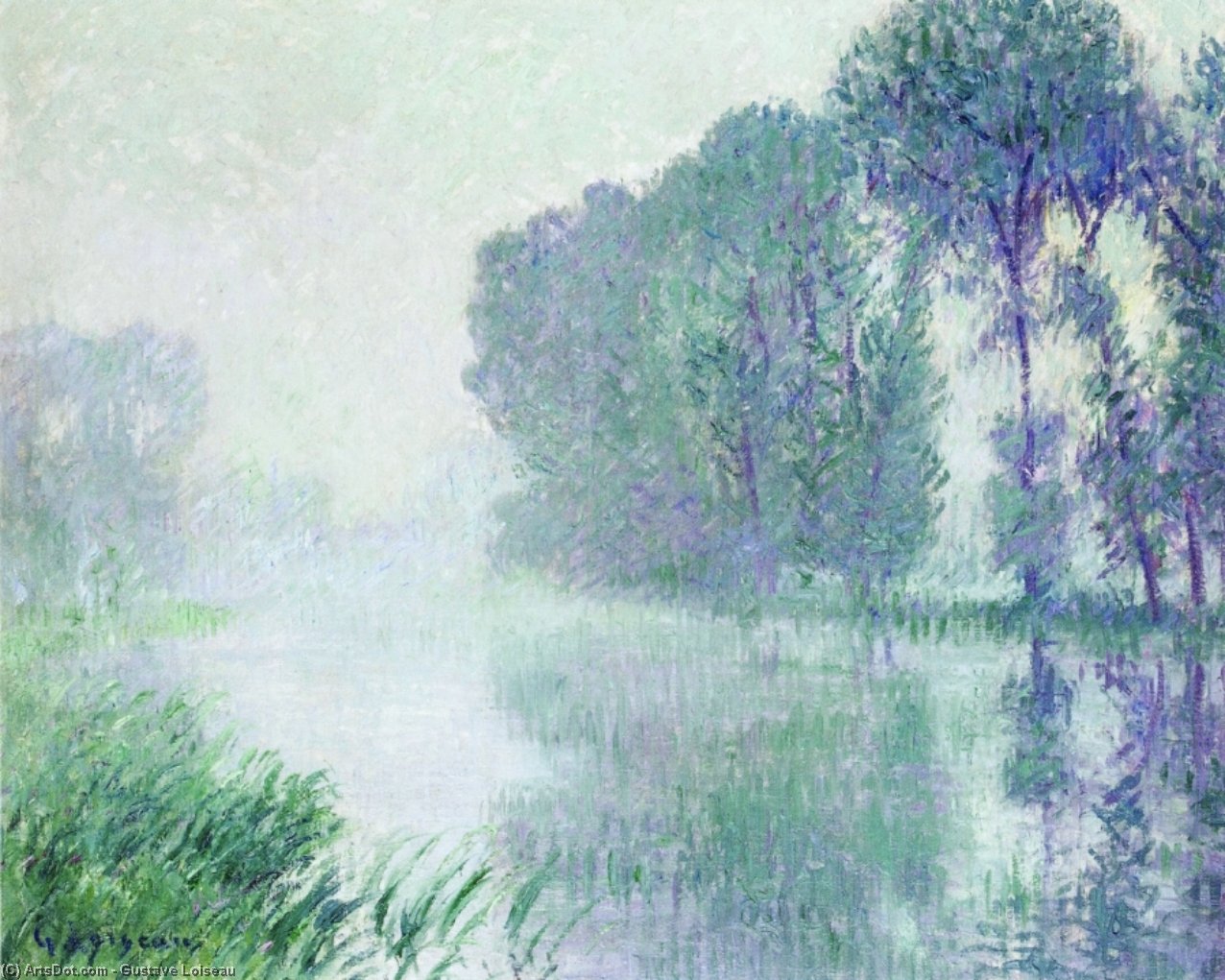 Wikioo.org – La Enciclopedia de las Bellas Artes - Pintura, Obras de arte de Gustave Loiseau - neblina La mañana  efecto