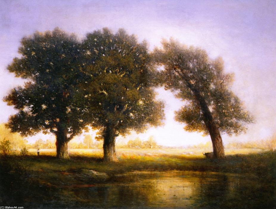 Wikioo.org – La Enciclopedia de las Bellas Artes - Pintura, Obras de arte de Gilbert Munger - Fontainebleau ( también conocida as tres árboles )