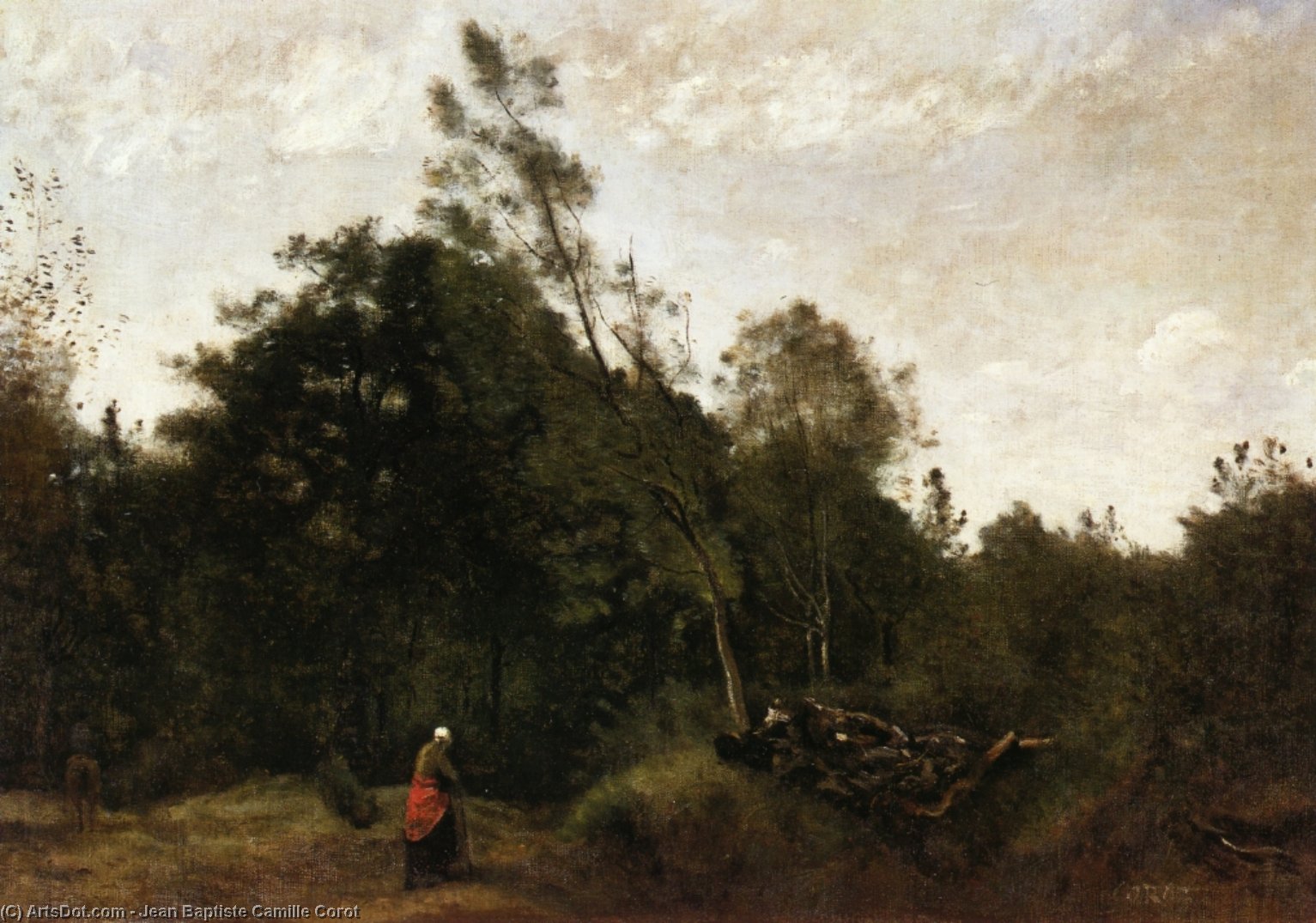 WikiOO.org - Енциклопедия за изящни изкуства - Живопис, Произведения на изкуството Jean Baptiste Camille Corot - Forest Clearing in the Limousin