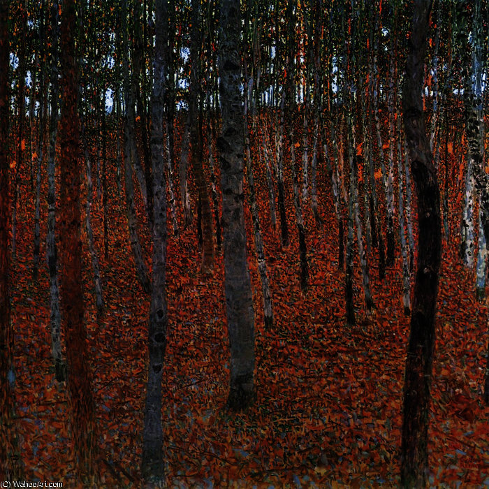 Wikioo.org - The Encyclopedia of Fine Arts - Painting, Artwork by Gustav Klimt - Forest of Beech Trees