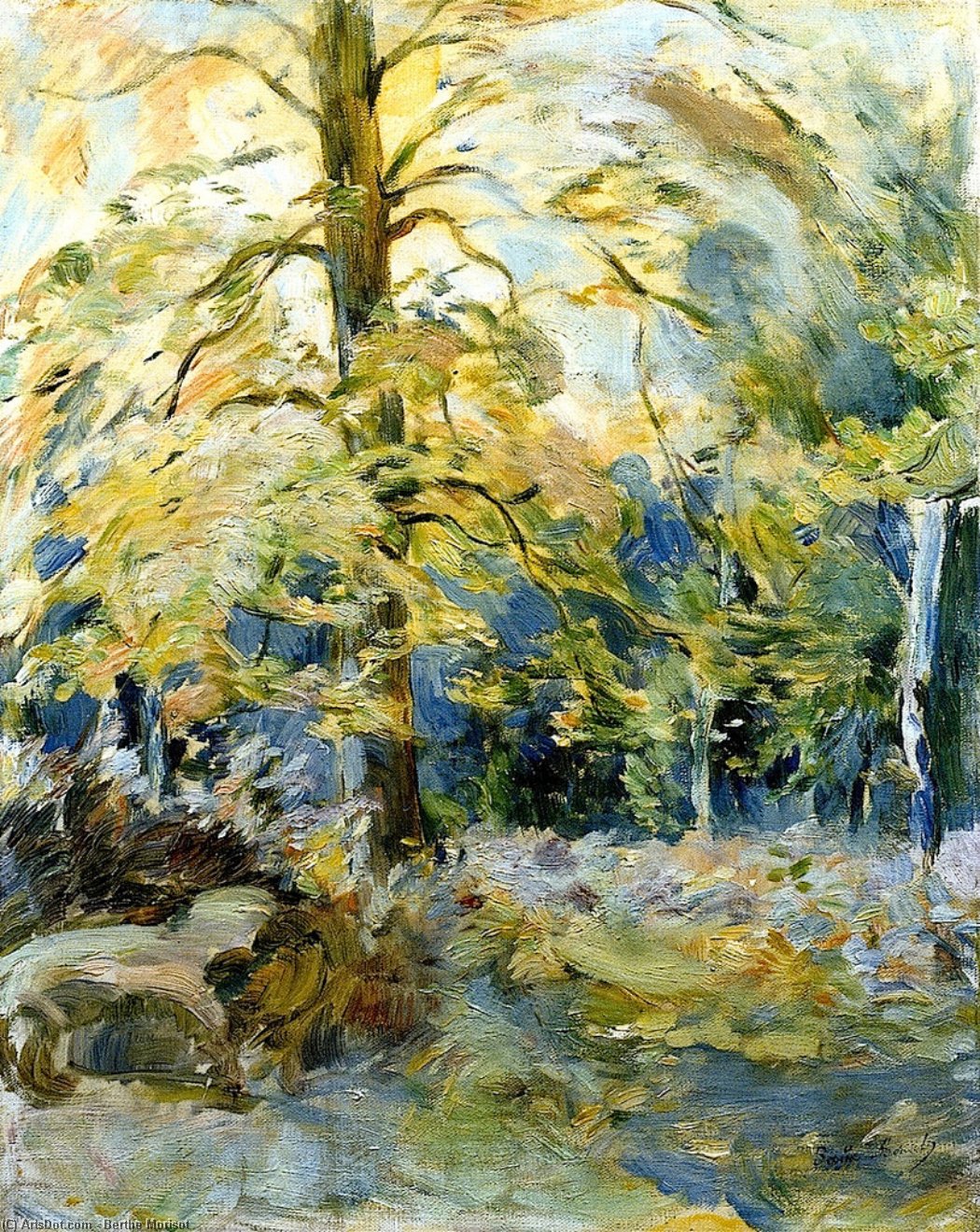 Wikioo.org – L'Enciclopedia delle Belle Arti - Pittura, Opere di Berthe Morisot - Foresta di Fontainebleau