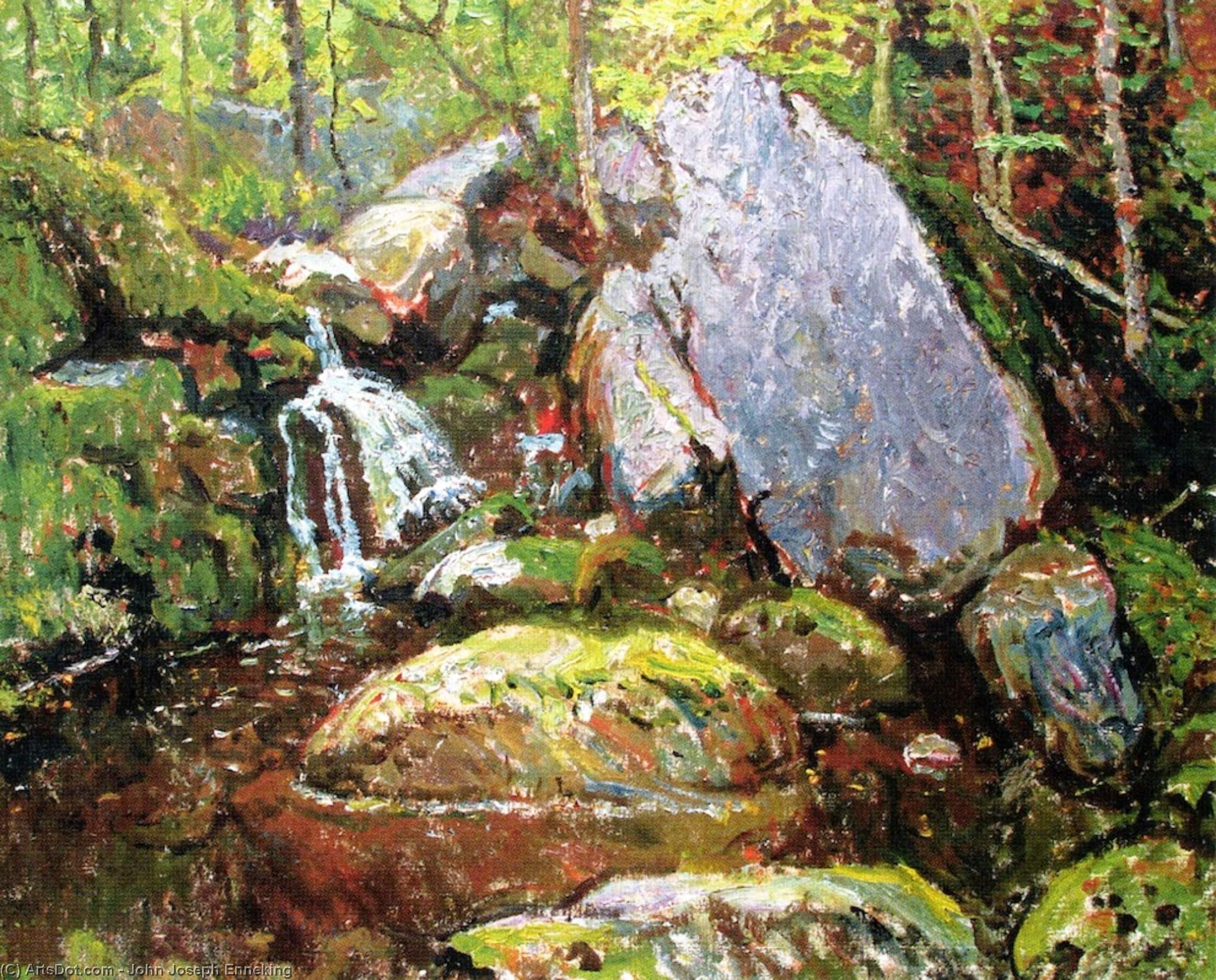 Wikioo.org - The Encyclopedia of Fine Arts - Painting, Artwork by John Joseph Enneking - Forest Spring