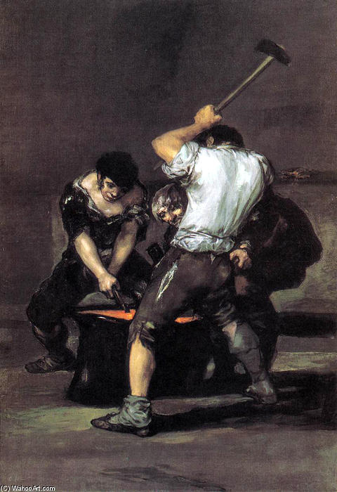 Wikioo.org - The Encyclopedia of Fine Arts - Painting, Artwork by Francisco De Goya - The Forge