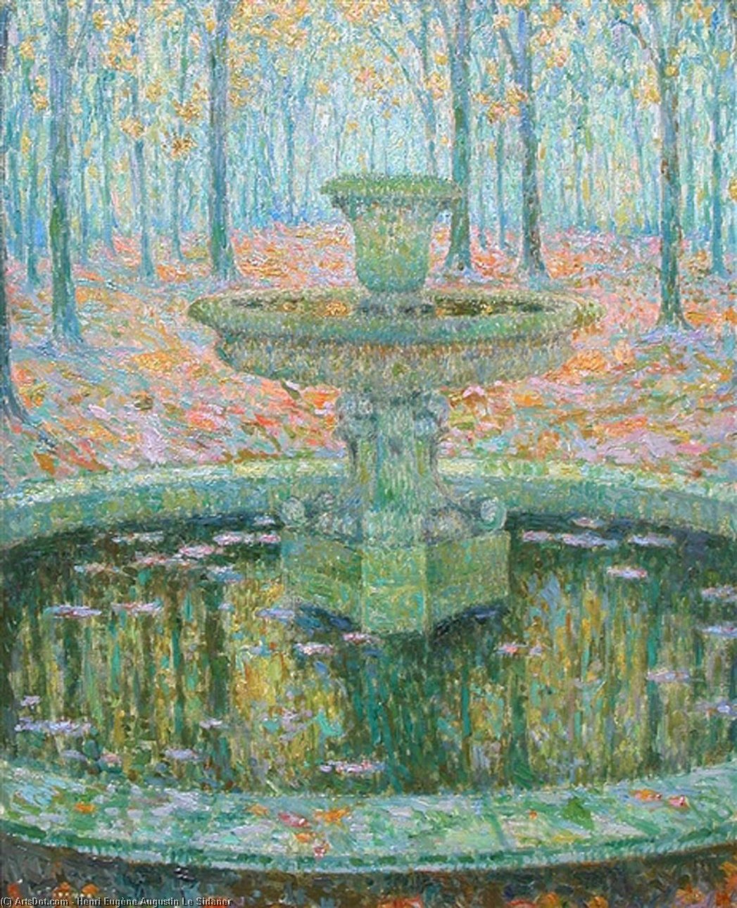 WikiOO.org - 백과 사전 - 회화, 삽화 Henri Eugène Augustin Le Sidaner - The Fountain