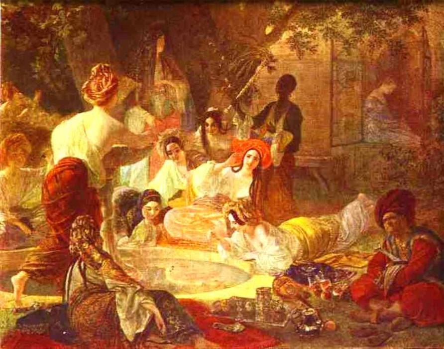 Wikioo.org – L'Enciclopedia delle Belle Arti - Pittura, Opere di Karl Pavlovich Brulloff - Fontana in Bakhchi-Sarai