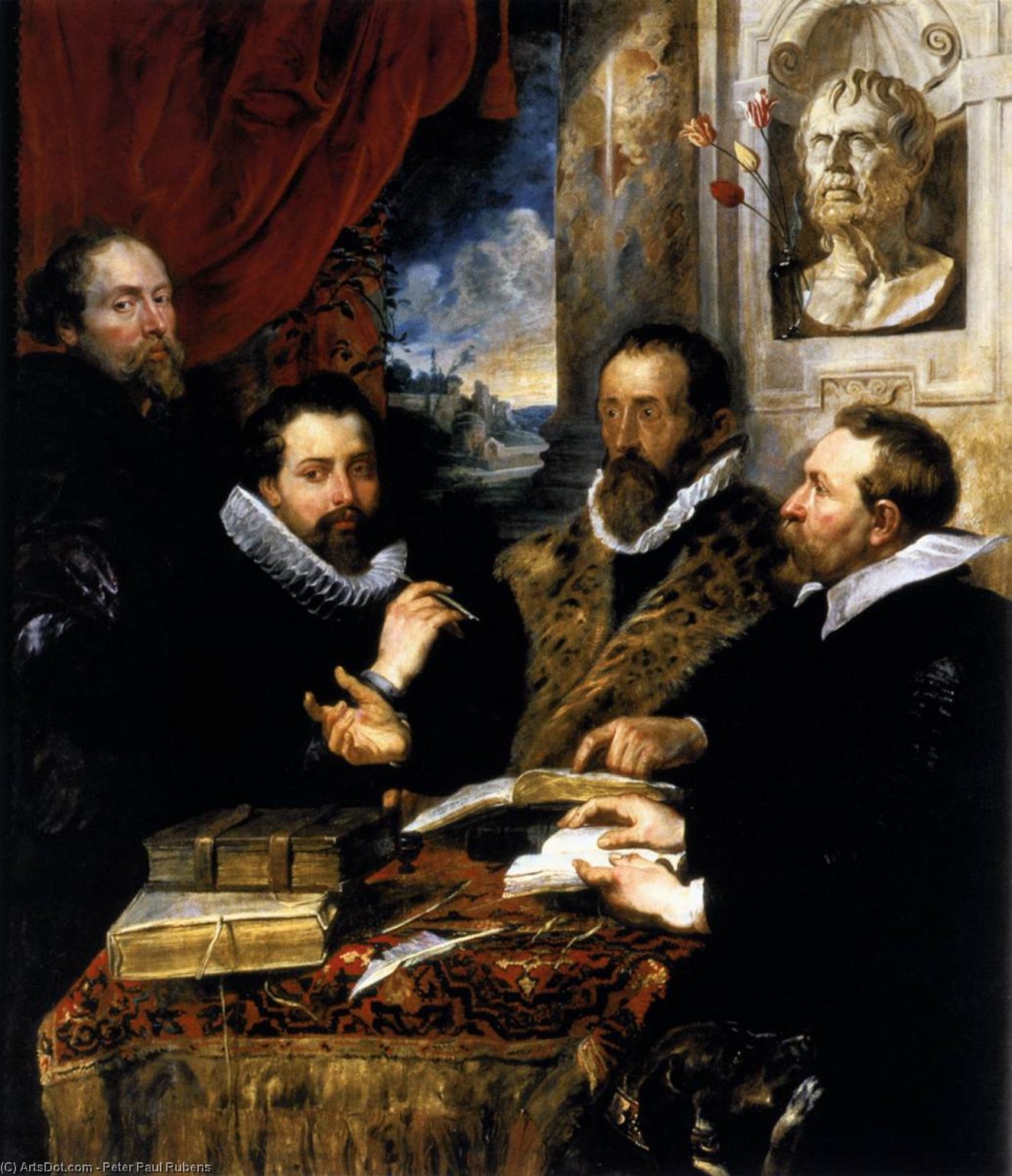 Wikioo.org – L'Enciclopedia delle Belle Arti - Pittura, Opere di Peter Paul Rubens - I quattro filosofi