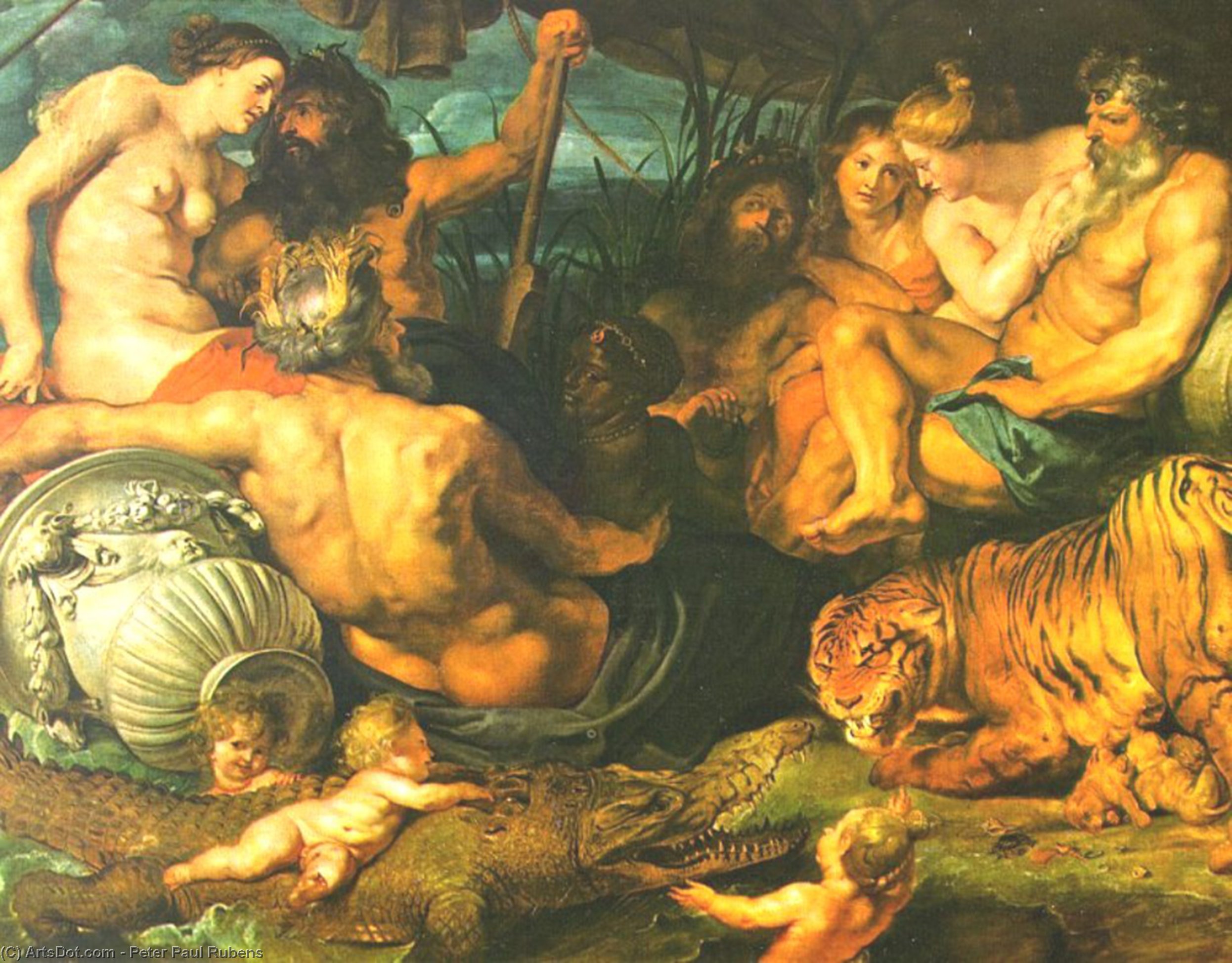 Wikioo.org - Bách khoa toàn thư về mỹ thuật - Vẽ tranh, Tác phẩm nghệ thuật Peter Paul Rubens - The Four Quarters of the Globe, approx.