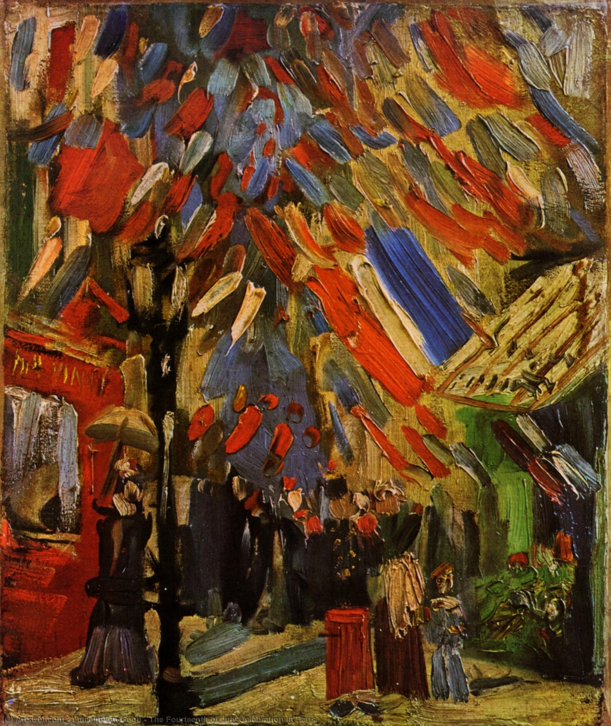 WikiOO.org - Encyclopedia of Fine Arts - Maleri, Artwork Vincent Van Gogh - The Fourteenth of July Celebration in Paris