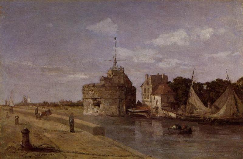 WikiOO.org - Εγκυκλοπαίδεια Καλών Τεχνών - Ζωγραφική, έργα τέχνης Eugène Louis Boudin - The Francois I Tower at Le Havre
