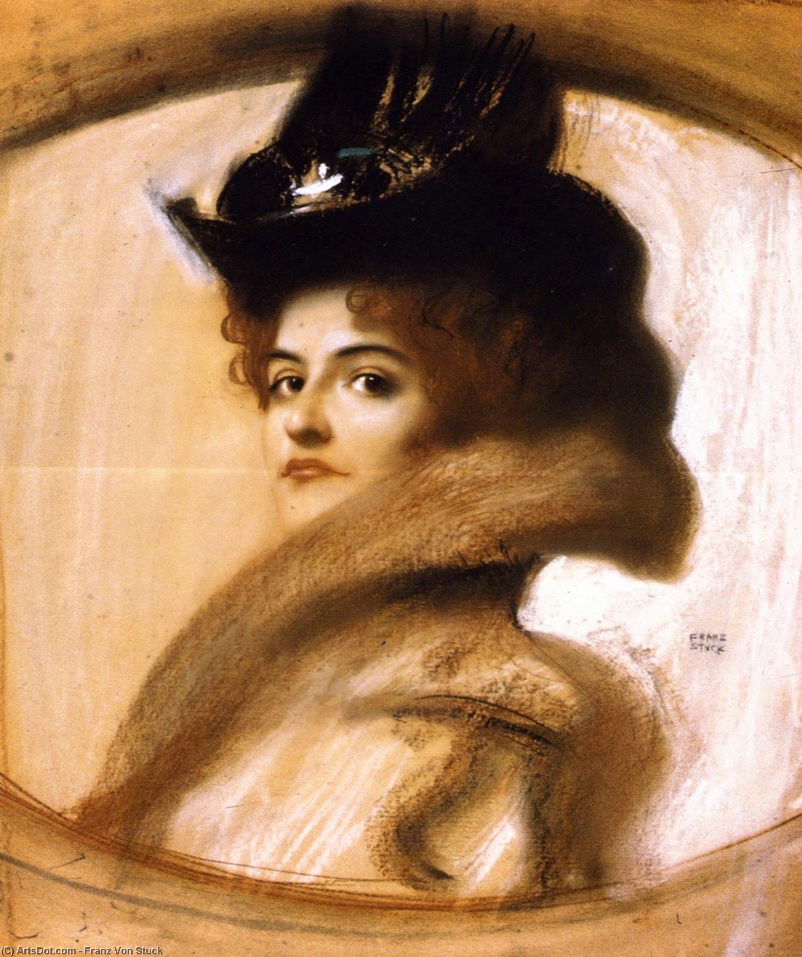 WikiOO.org - Encyclopedia of Fine Arts - Lukisan, Artwork Franz Von Stuck - Frau Braun