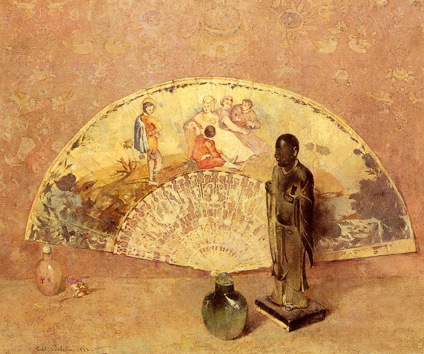 Wikioo.org - The Encyclopedia of Fine Arts - Painting, Artwork by Soren Emil Carlsen - The French Fan