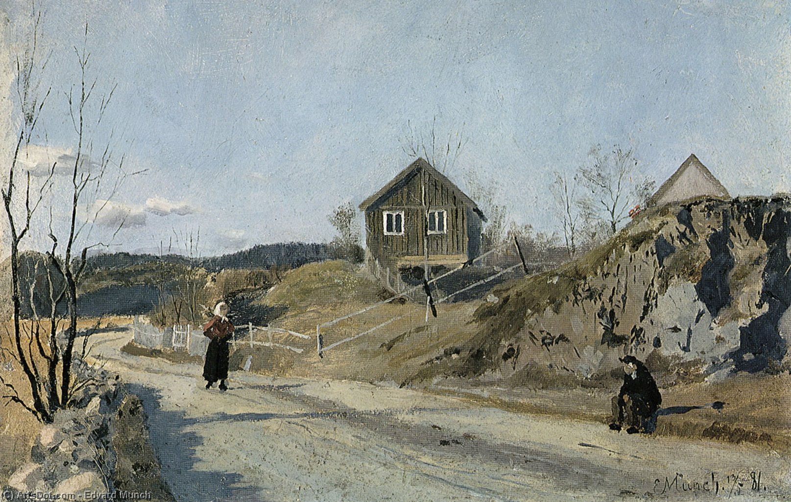 WikiOO.org - Enciklopedija dailės - Tapyba, meno kuriniai Edvard Munch - From Maridalen