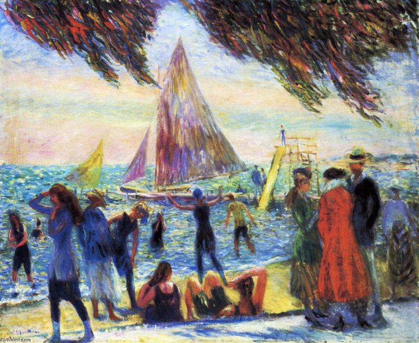 Wikioo.org - The Encyclopedia of Fine Arts - Painting, Artwork by William James Glackens - From Under Willows