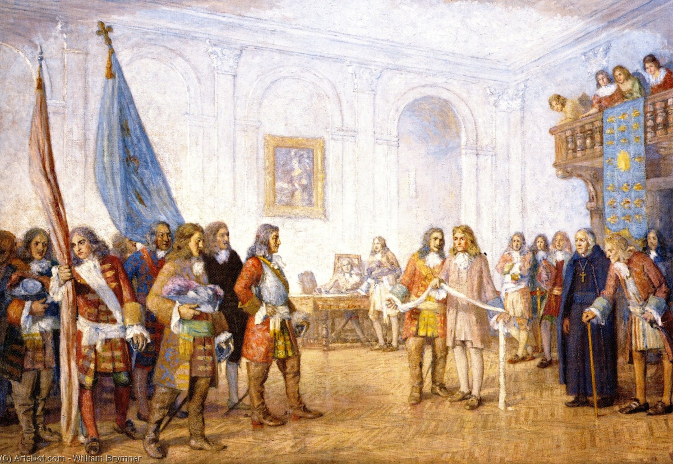 WikiOO.org - Encyclopedia of Fine Arts - Maalaus, taideteos William Brymner - Frontenac Receiving Sir William Philip's Envoy