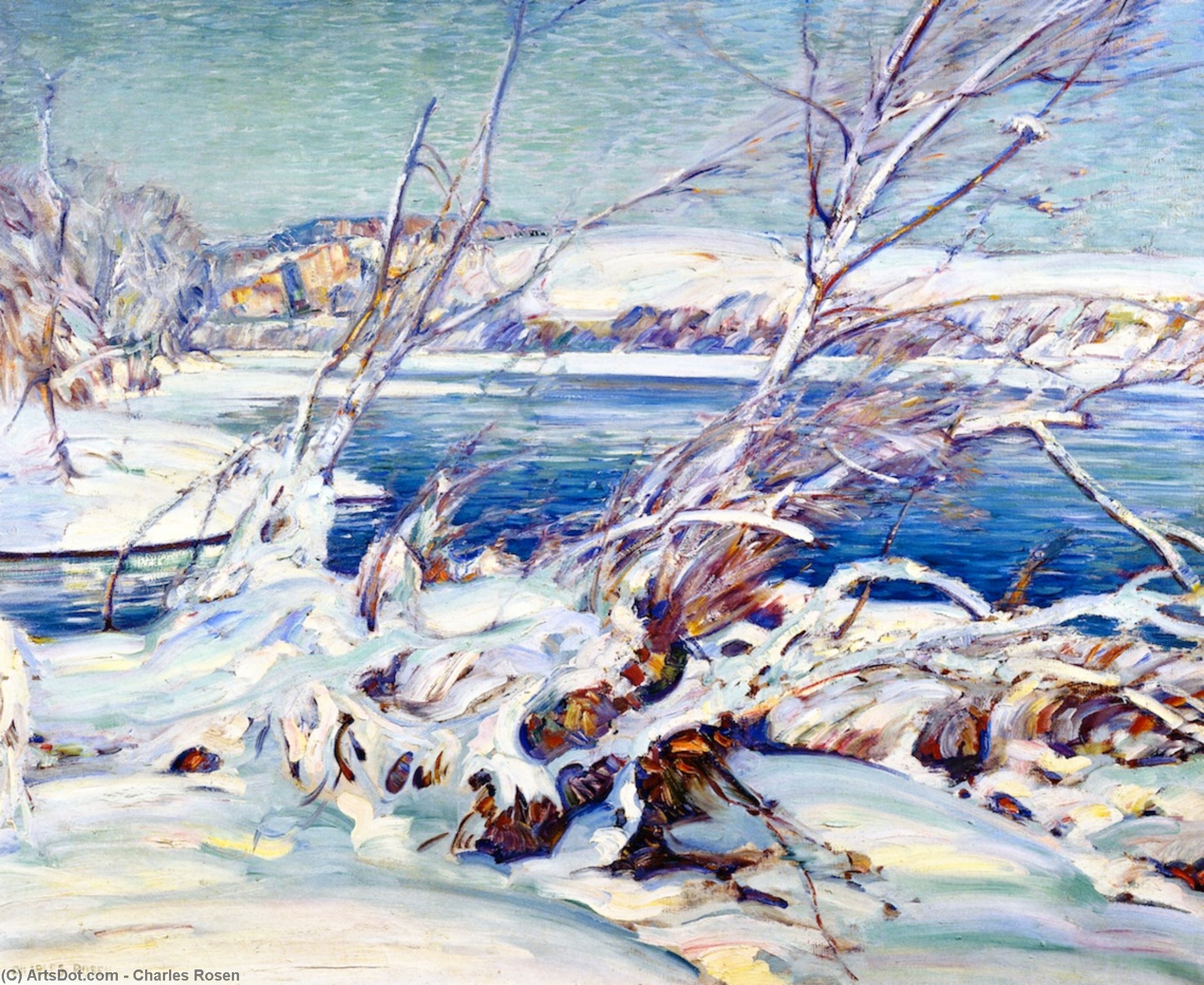 Wikioo.org – La Enciclopedia de las Bellas Artes - Pintura, Obras de arte de Charles Rosen - El río congelado