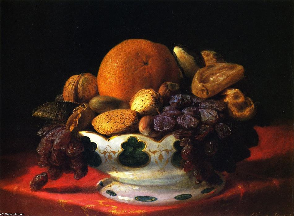 Wikioo.org – La Enciclopedia de las Bellas Artes - Pintura, Obras de arte de Lilly Martin Spencer (Angelique Marie Martin) - fruta y nueces