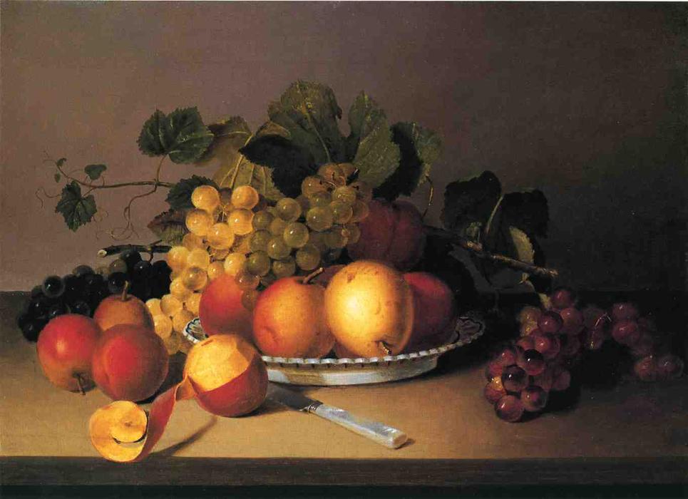 Wikioo.org - สารานุกรมวิจิตรศิลป์ - จิตรกรรม James Peale - Fruit in a Basket