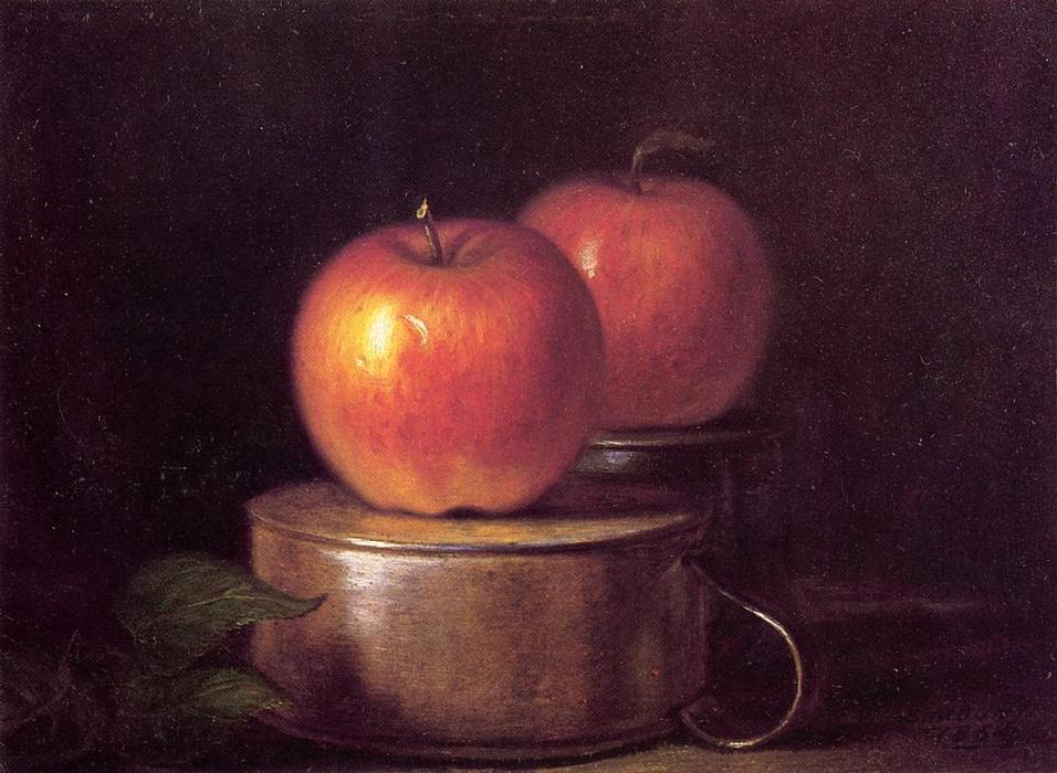 Wikoo.org - موسوعة الفنون الجميلة - اللوحة، العمل الفني William Sidney Mount - Fruit Piece: Apples on Tin Cups