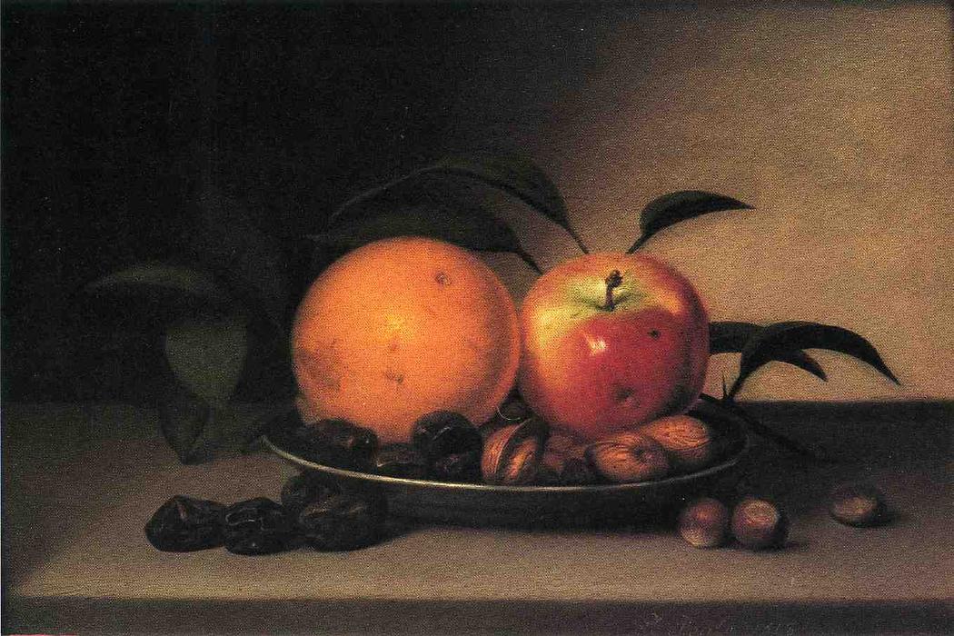 Wikioo.org - The Encyclopedia of Fine Arts - Painting, Artwork by Raphaelle Peale - Fruits and Nuts in a Dish